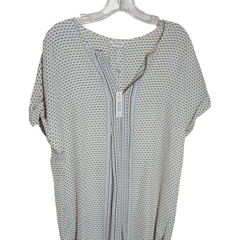 Max Studio Black and White Patterned Blouse